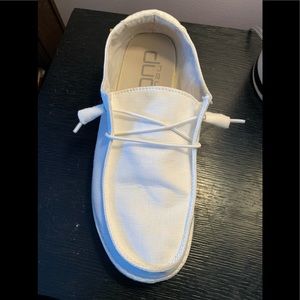 White sz8, Hey Dude “Wendy” slip-on shoes